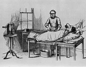 Menstrual: Doctor performing an ovariotomy, the removal ?