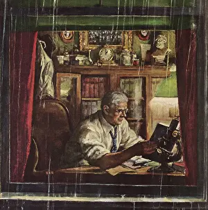 Homework: Doctor reads Book on Rainy Night