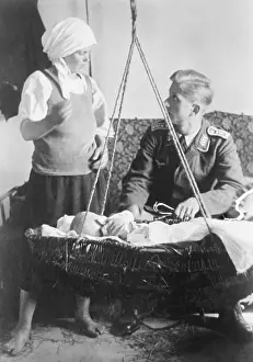 Cradle: Doctor with a sick child, 1941