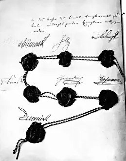 Coalition: Document on the establishment of a German coalition, 1870