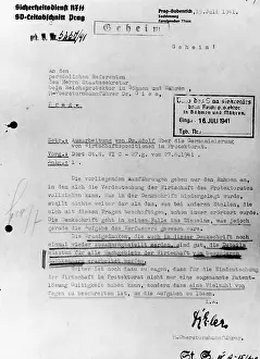 Drafting: Document of the Protectorate of Bohemia and Moravia, 1941