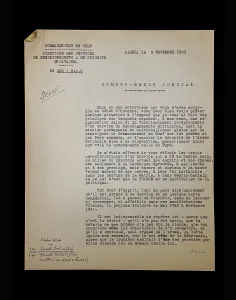 Typewritten: Document, Service Historique de La Defense, Chateau