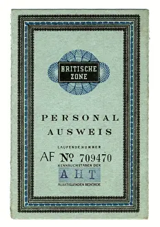 Xanten: documents, identity card, British occupying zone