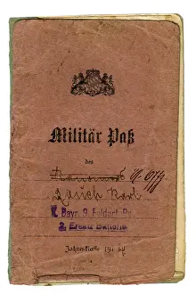 Wilhelminian: documents, military pass of Karl Rauch, Bavarian