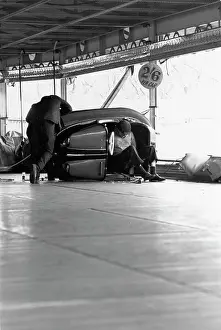 Dodgems: Dodgem car under repair at a fairground