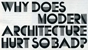Cosmopolitan: Why does modern architecture hurt so bad? Text in Cosmopolit