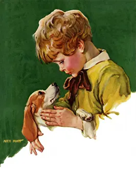 Intently: Dog and Boy Console Each Other