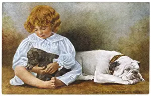 Cuddles: DOG PUP & CHILD