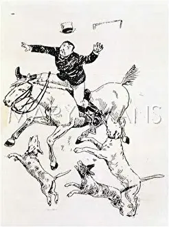 Panics: DOGS BARK AT HORSEMAN