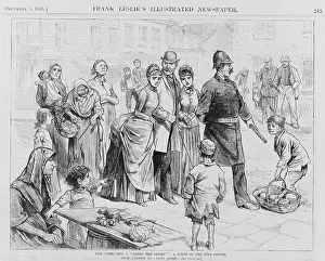 Bustles: DOING THE SLUMS. A policeman leading three ?