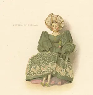 Roxburgh: Doll representing courtier Juno, Countess of Durham