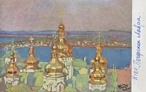 Pechersk: Domes of the Monastery of the Caves, Kiev, Ukraine
