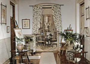 Beaded: Domestic interior with beaded curtain