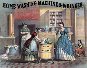 Wringer: Domestic science. Interior view of a kitchen ?