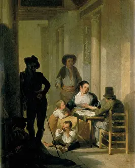 Costumbrists: DOMINGUEZ BECQUER, Jose (1805-1841). The Scribe