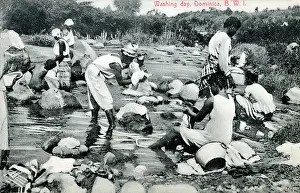 Dominica: Dominica, Caribbean - laundry in the river