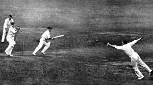 Fielder: Don Bradman square cuts at Lord's, 1930