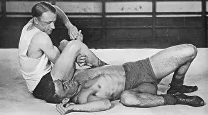 Bradman: Don Bradman wrestling