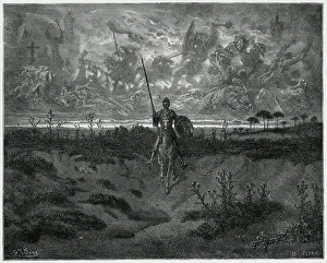Cervantes: Don Quixote on horseback