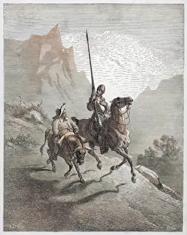 Panza: Don Quixote riding with Sancho Panza