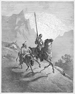 Panza: Don Quixote riding with Sancho Panza
