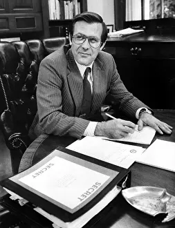 Rumsfeld: DONALD RUMSFELD, working in his office after ?