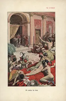 Decadence: A donkey is brought to the wedding orgy of