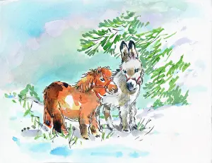 Matthes: Donkey and pony in the snow