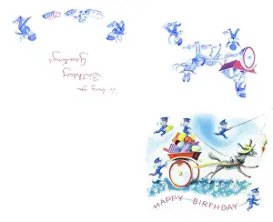 Murrell: Donkey pulling cart full of presents