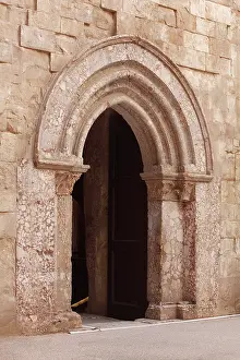 Apulia: Door to courtyard, Castel del Monte, Andria, Puglia, Italy