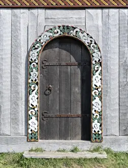 Reconstructed: Door, Thing-hall, Ribe Viking Centre, Ribe, Denmark