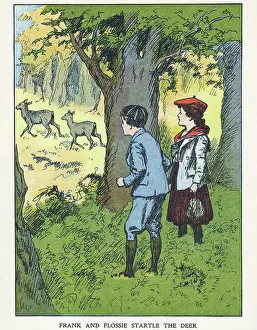 Flossie: Out of Doors -- children watching deer