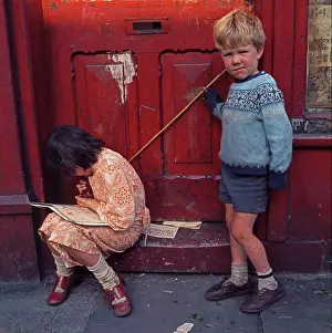 Doorstep: Doorstep Artist. Light Pipe Hall Road, Stockton 1970s