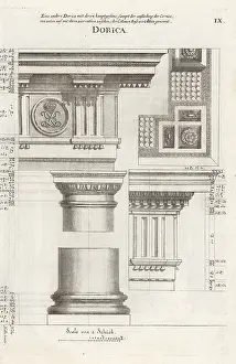 Lacademia Todesca: Doric order column with entablature