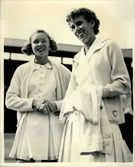 Fleitz: Doris Hart and Beverly Fleitz, tennis match at Wimbledon