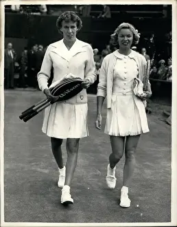 Fleitz: Doris Hart and Beverly Fleitz, tennis match at Wimbledon
