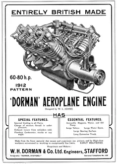 Dorman: Dorman Aeroplane Engine 1912 - Designed By W.L.Adams