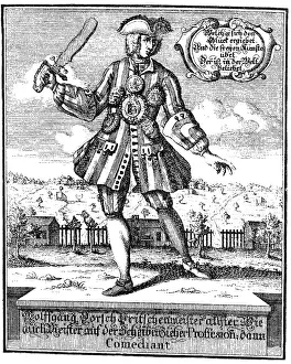Tricorn: Dorsch, Wolfgang, German actor, copper engraving