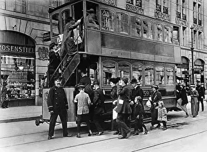Double decker tram, 1914
