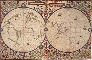 1542: Double-Hemisphere Map 1542