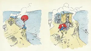Stopping: Double page illustration, Mrs Tickler's Caravan