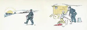 Investigating: Double page illustration, Mrs Tickler's Caravan