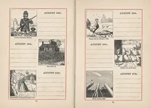 Lurgan: Double page spread in a diary for 12-17 August