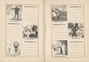 Shinpads: Double page spread in a diary for 5-10 September