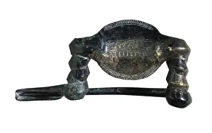 Fibula: Double springed fibula. Iron Age. Decorative