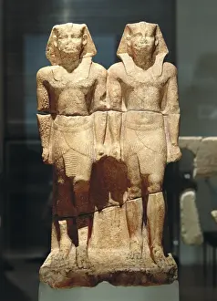 Calcite: Double statue