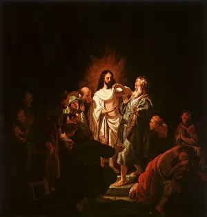 1634: The Doubting Thomas, by Rembrandt