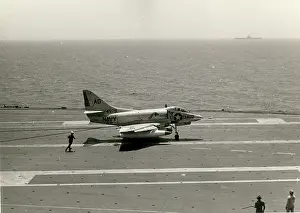 Skyhawk: A Douglas A-4B Skyhawk 144978 takes the wire