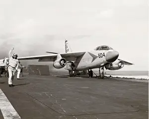 Catapult: A Douglas A3D-2 Skywarrior 138968 on the catapult