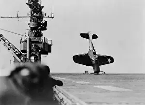 Dauntless: Douglas Dauntless dive bomber balanced on nose